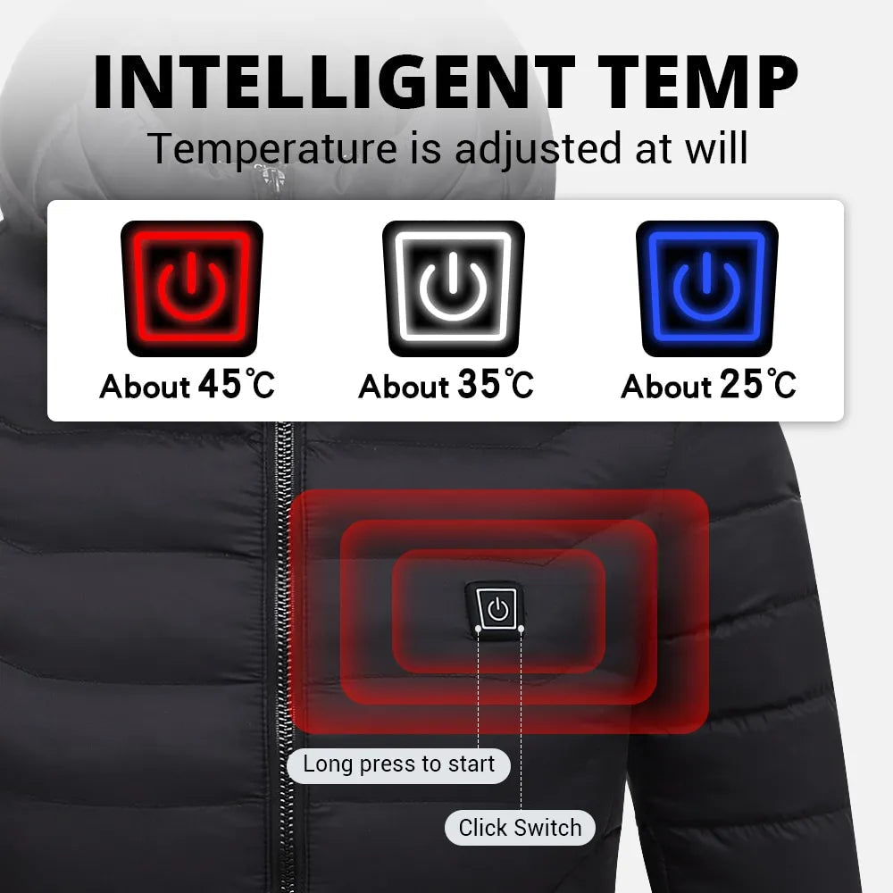 Jaqueta com Aquecimento para Inverno Camada de Proteção Externa