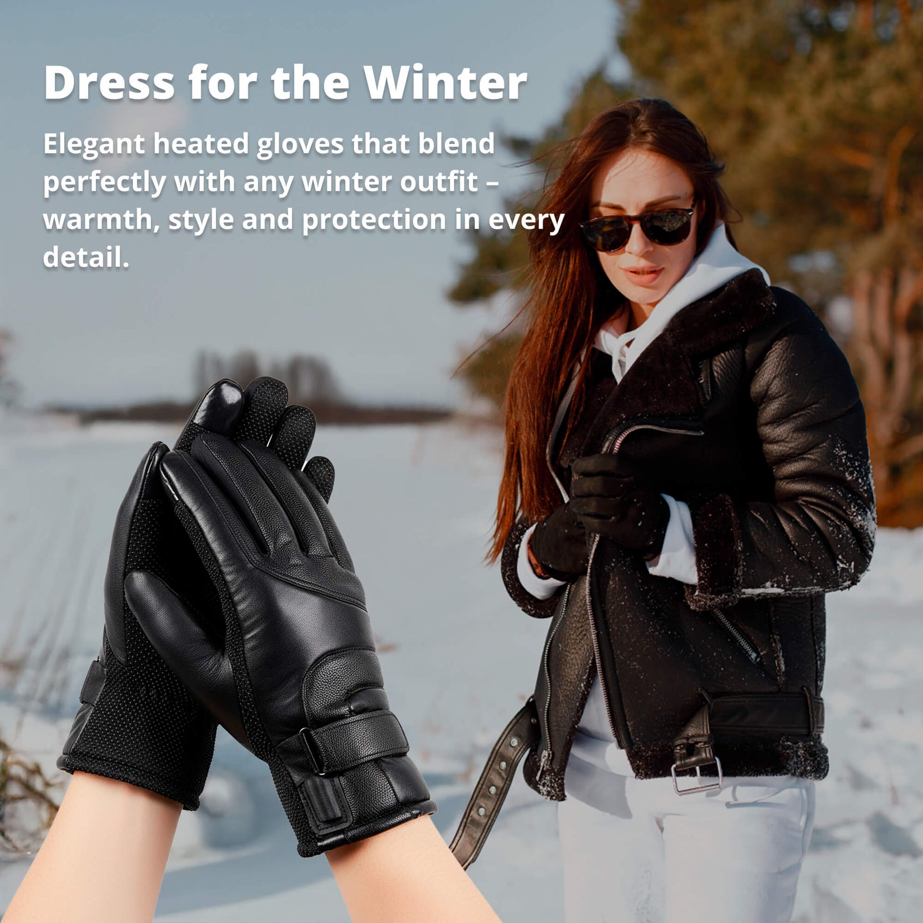 Luvas Aquecidas Femininas – Luvas de Inverno Térmicas, Impermeáveis e Recarregáveis via USB