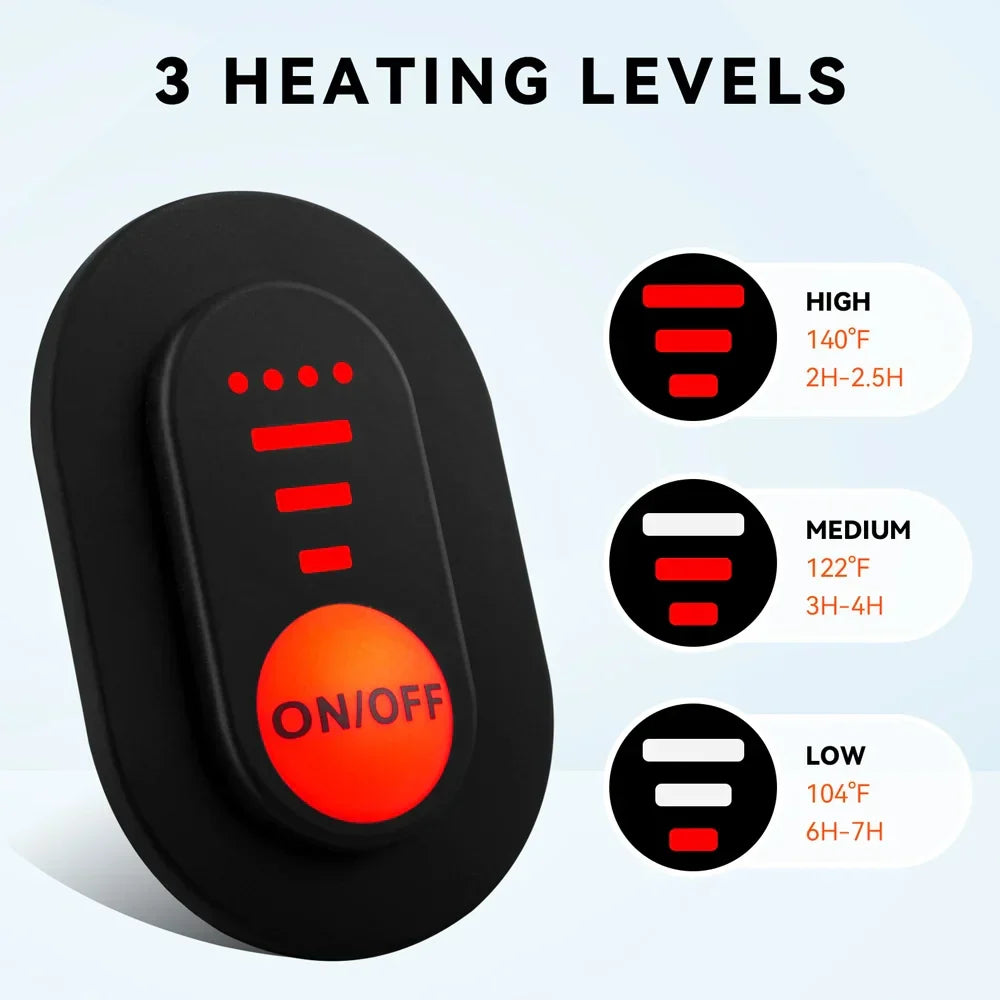 Luvas Aquecidas a Bateria Impermeáveis com Tela Sensível ao Toque para Inverno