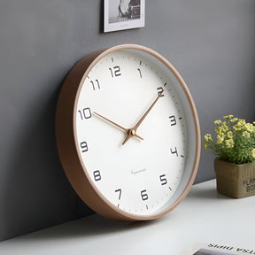 Nordic Wall Clock | Minimalist Wood Frame Design