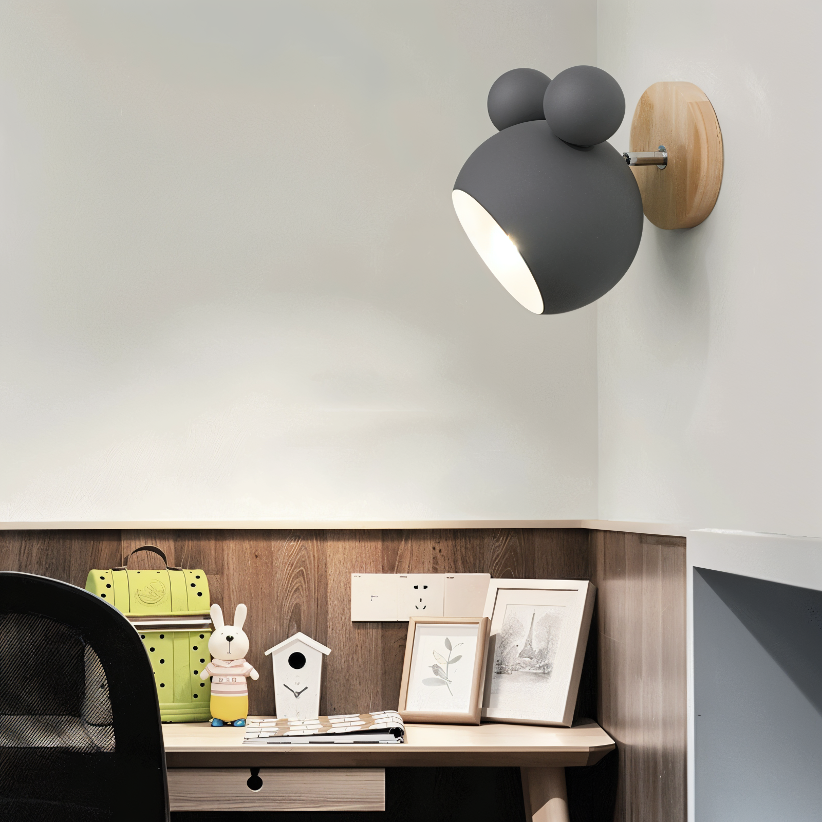 Luminária de Parede FlashMouse | Design Moderno e Divertido
