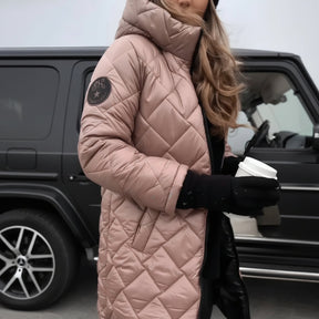 Jaqueta Acolchoada com Capuz para Tempo Frio, Quente, Leve e Estilosa