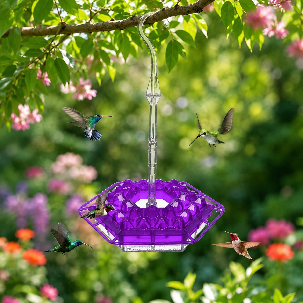 Protetor contra abelhas para comedouro de beija-flor, decoração de jardim ao ar livre