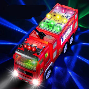 Brinquedo de Caminhão de Bombeiros Elétrico com Luzes para Crianças
