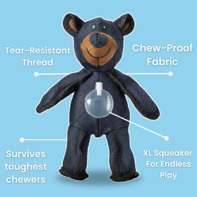 Brinquedo de Pelúcia Resistente em Formato de Urso para Cães