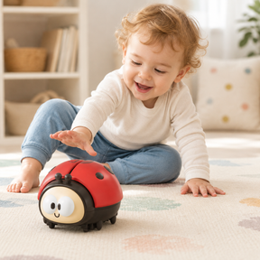 Interactive Colorful Safe Baby Toy Fun Ladybug Design