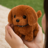 Cachorro Robô de Pelúcia Interativo que Anda, Late e Balança o Rabo