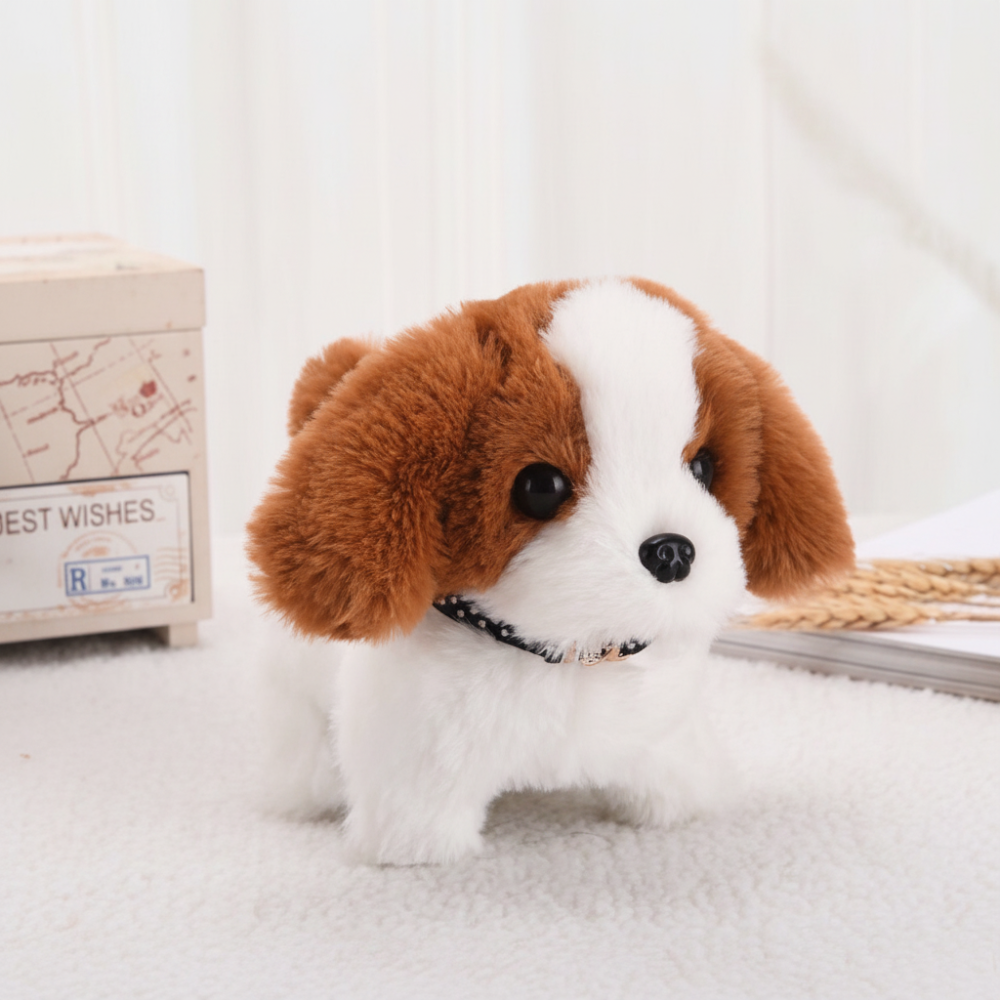 Brinquedo de Pelúcia Interativo Cachorrinho que Anda com Som para Crianças