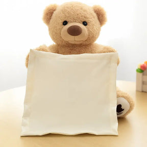 Urso de Pelúcia BuddyBear Esconde-Esconde – Com Som de Risadas, Pelúcia Macia e Brinquedo para Bebê