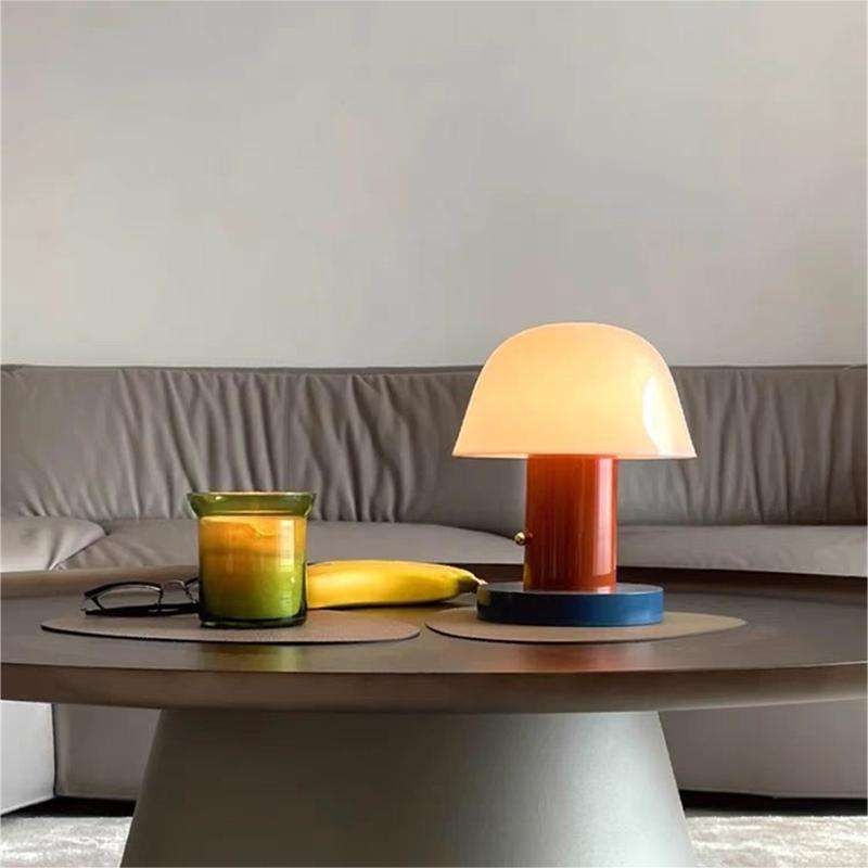 Luminária de Mesa Cogumelo | Luz LED Moderna Recarregável