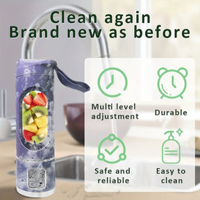 Blender Cup Portable USB Rechargeable Smoothie Juicer Bottle
