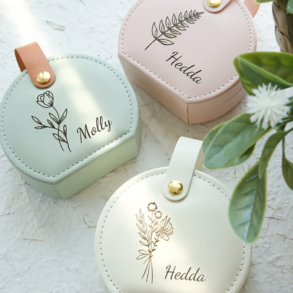 Jewelry Box Mother's Day Gift Personalized Earring Travel Case