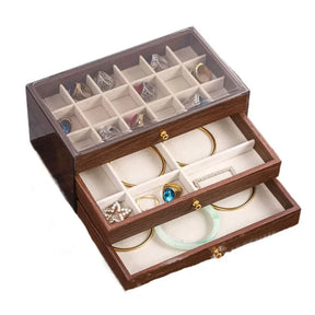 Jewelry Box Organizer Mothers Day Gift Drawer Storage Display Case