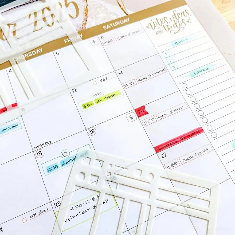 Precision Stencil Set – Clean Lines for Planners, Bullet Journals & Art