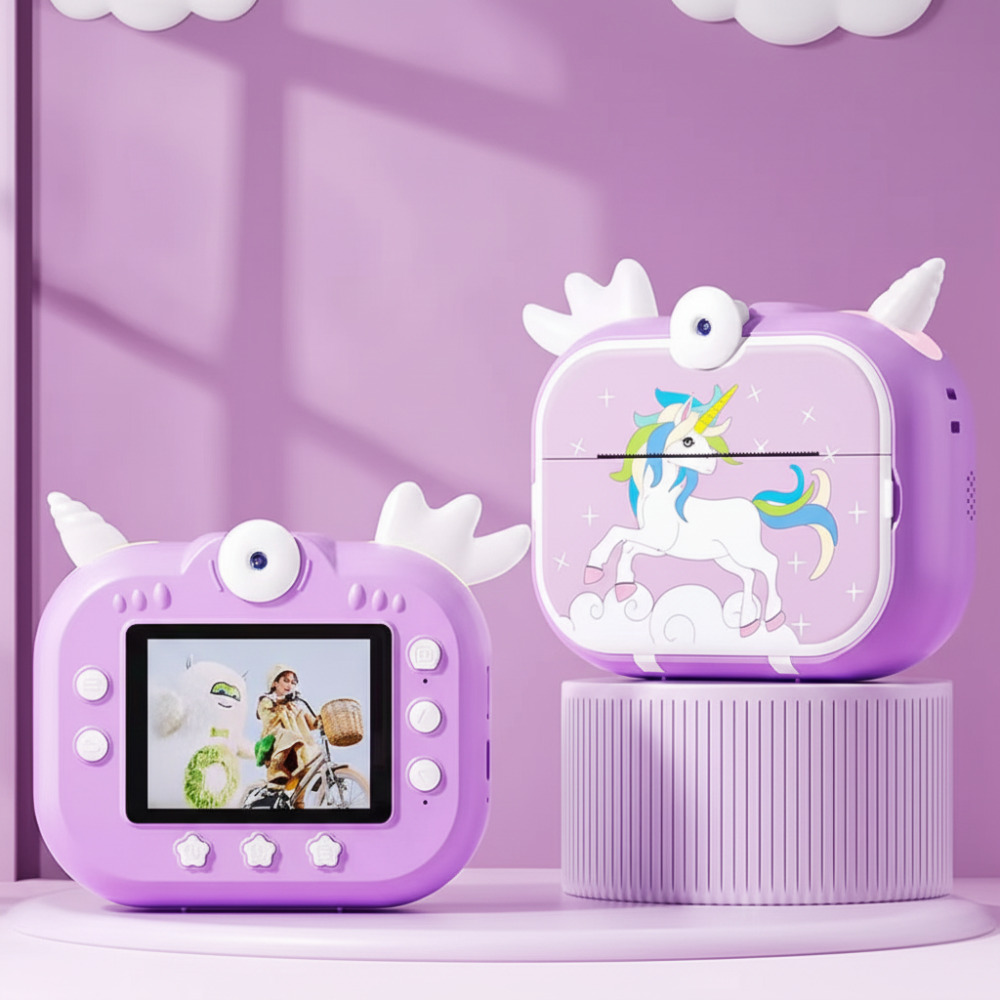 Câmera Infantil de Impressão Instantânea com Impressora Térmica