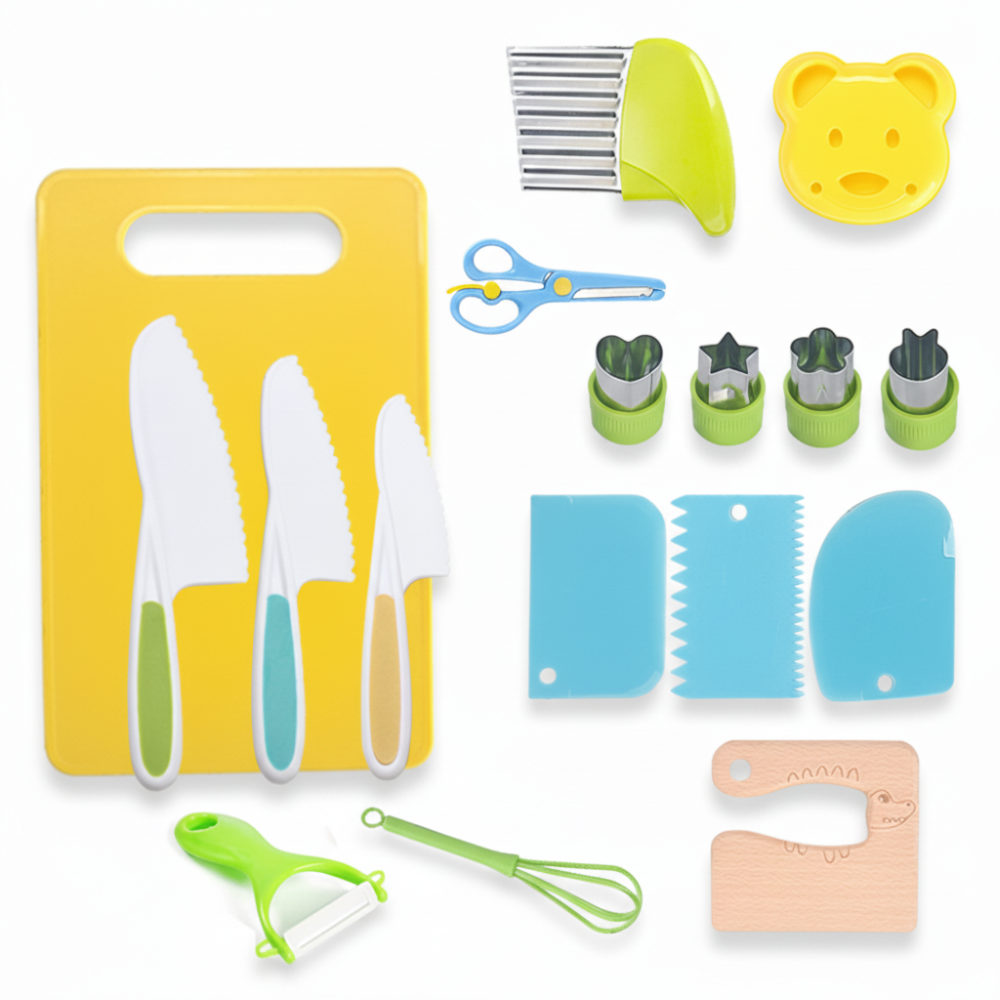 Conjunto de Cozinha Infantil Utensílios de Cozinha Seguros para Crianças Chefs Iniciantes