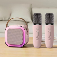 Mini Karaokê Infantil com Alto-falante Bluetooth e Microfone Sem Fio