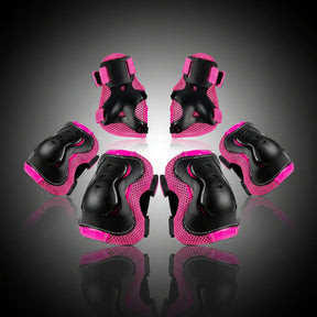 Kids Protective Gear Set Adjustable Knee Elbow Wrist Pads