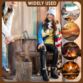 Carbon Steel Log Splitter – Portable Kindling Cutter