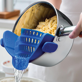 Kitchen Strainer Clip Style Pot Pasta Colander Silicone