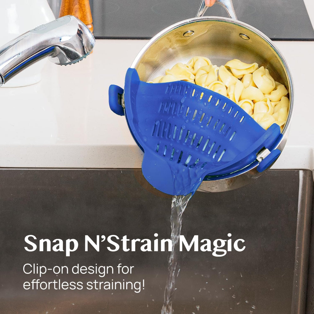 Kitchen Strainer Clip Style Pot Pasta Colander Silicone