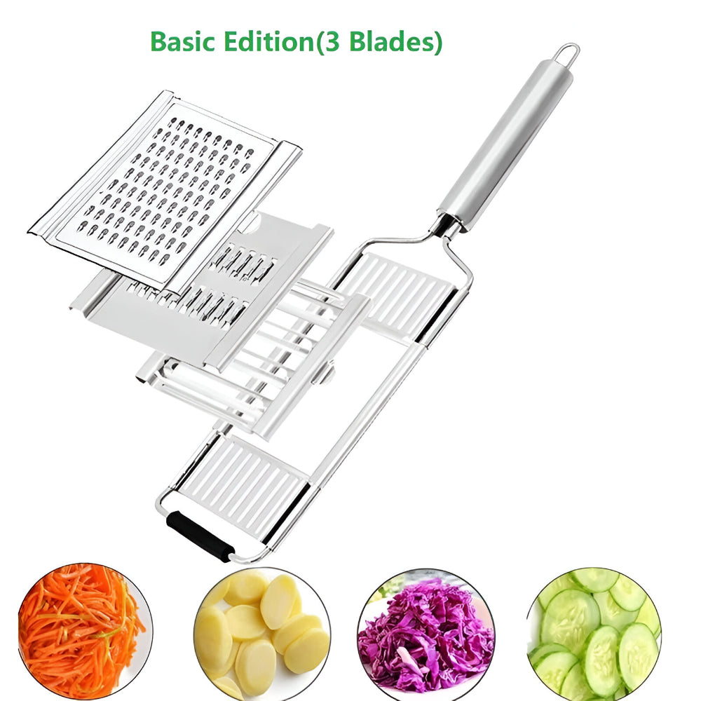 Conjunto de Fatiador de Legumes de Aço Inoxidável para Cozinha