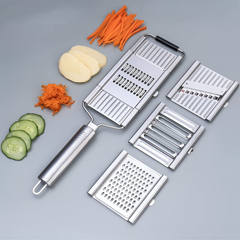 Conjunto de Fatiador de Legumes de Aço Inoxidável para Cozinha