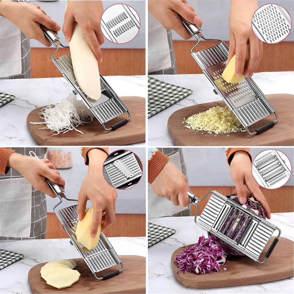 Conjunto de Fatiador de Legumes de Aço Inoxidável para Cozinha