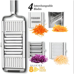 Conjunto de Fatiador de Legumes de Aço Inoxidável para Cozinha
