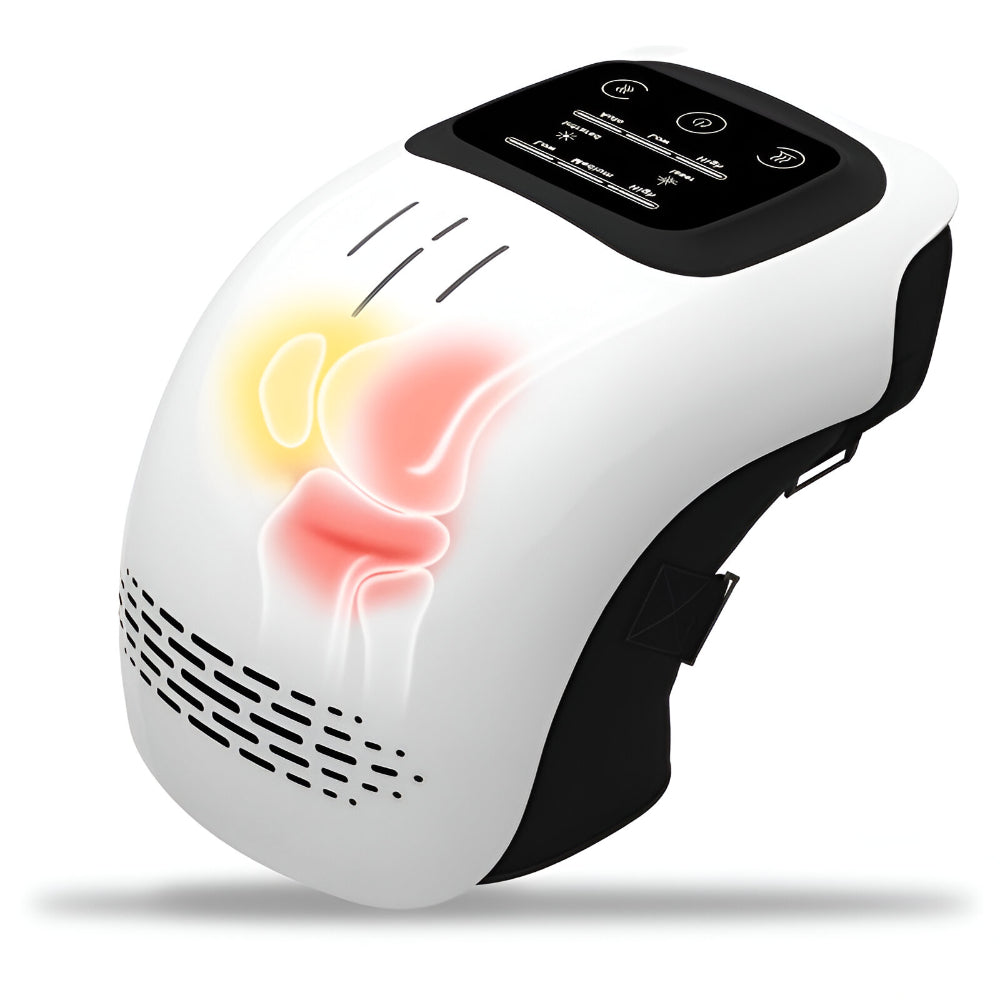 Massageador de Joelho Elétrico com Aquecimento e Compressão Ajustável