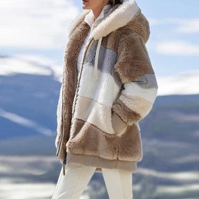 Multicolored Hooded Coat