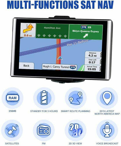 Sistema de Navegação GPS Premium de 7 Polegadas para Carros e Caminhões