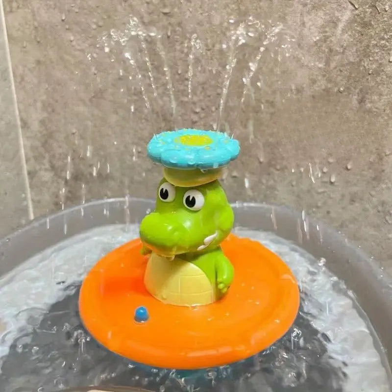 Fonte de Banho de Crocodilo com LED - Acessórios Intercambiáveis e Efeitos de Luz Colorida