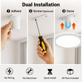 Luminária de Teto LED com Sensor de Movimento e Recarregável de Sobrepor