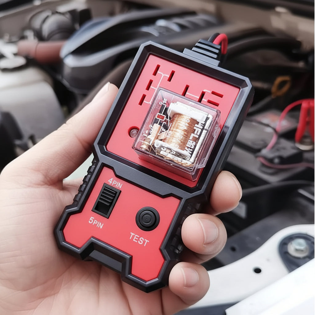 Testador de Bateria Automotiva 12V LED Ferramenta de Teste de Voltagem de Relé