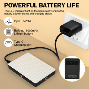 Luz de Selfie LED de Encaixe para Celular com Modos Ajustáveis
