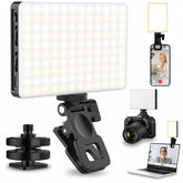 Luz de Selfie LED de Encaixe para Celular com Modos Ajustáveis