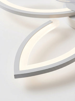 Lotus flower fandelier ceiling fan with low profile LED light