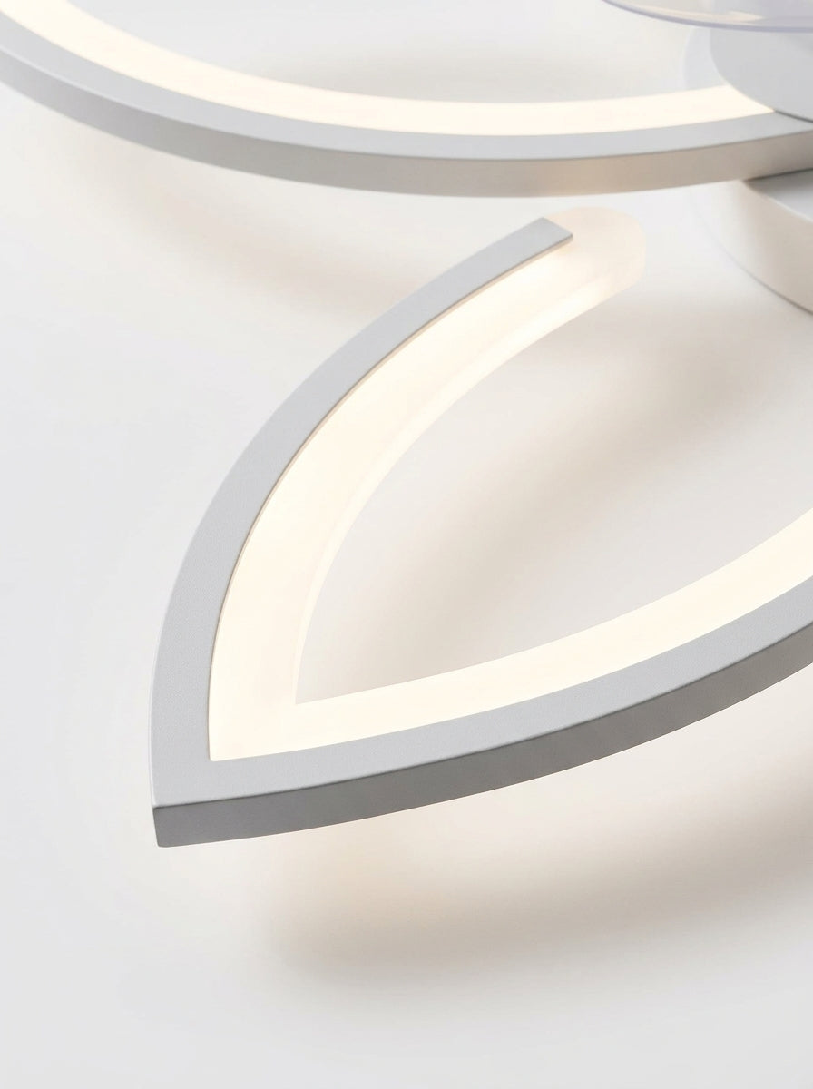 Lotus flower fandelier ceiling fan with low profile LED light