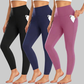 Leggings High Waist Pocket Winter Workout Pants