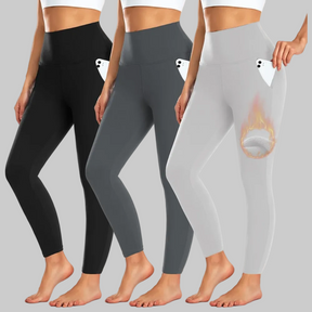 Leggings High Waist Pocket Winter Workout Pants