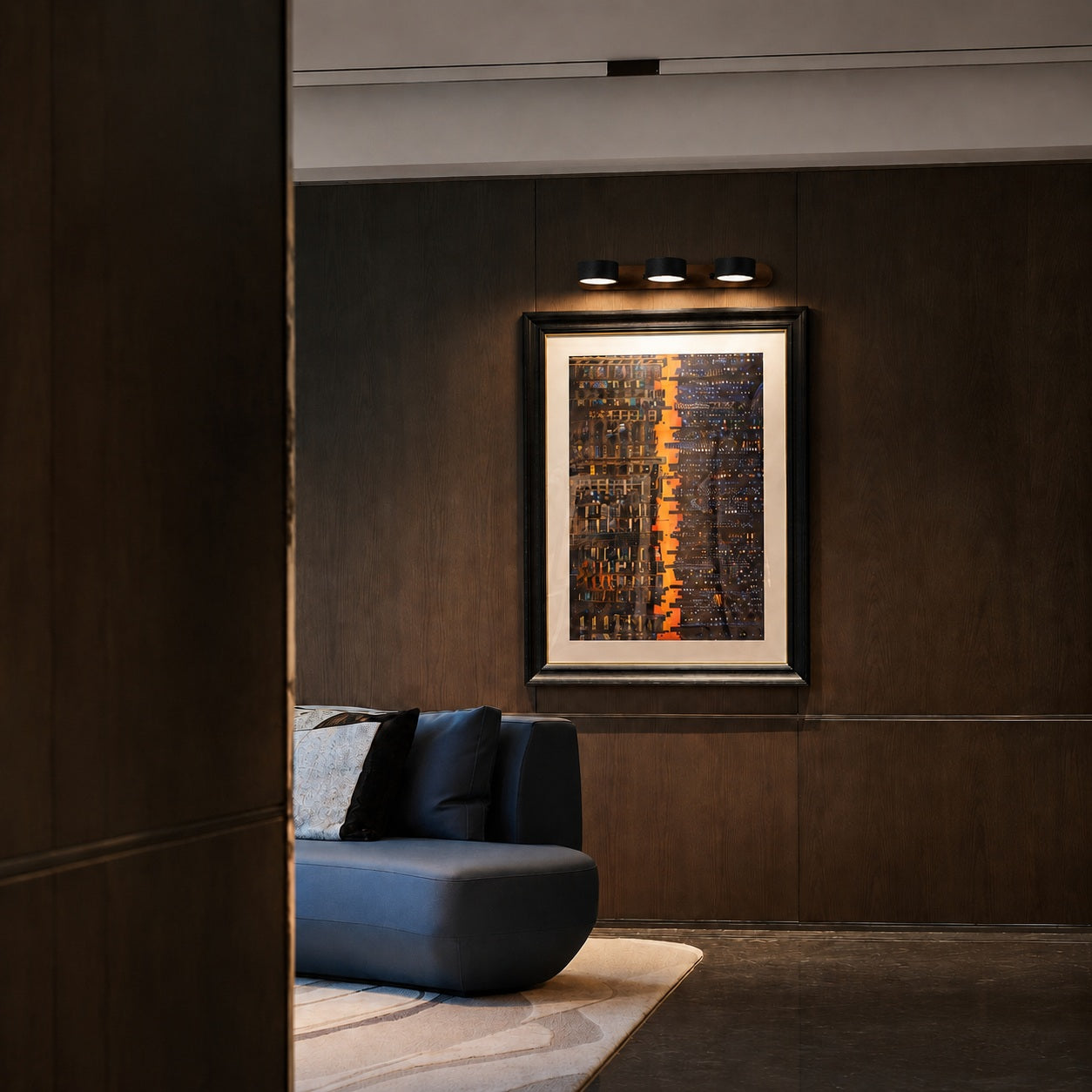 Black Travertine Wall Light – product image 3