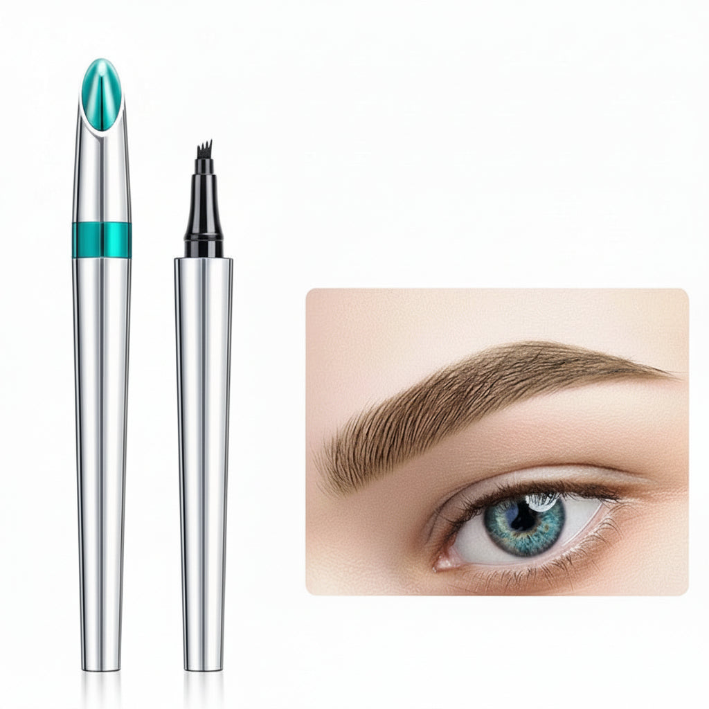 Caneta de Sobrancelha Efeito Microblading 4 Pontas à Prova D'água