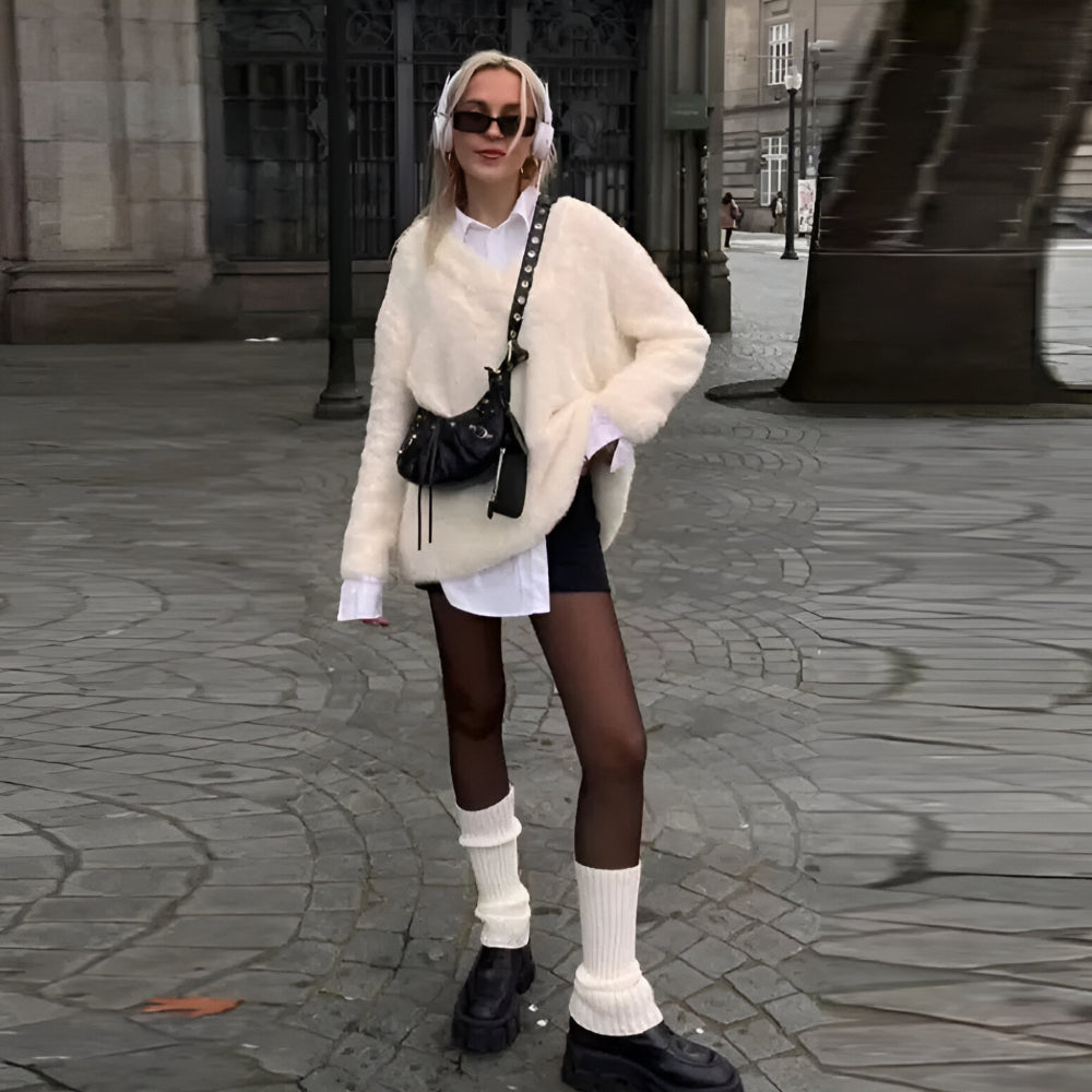 Leggings Térmicas com Efeito Transparente e Forro de Inverno