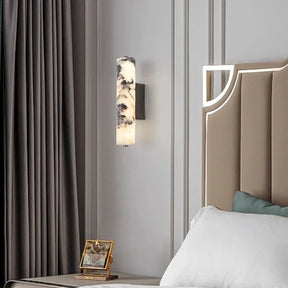 Arandela de Mármore Natural – Luminária de Parede Moderna em Estilo Italiano