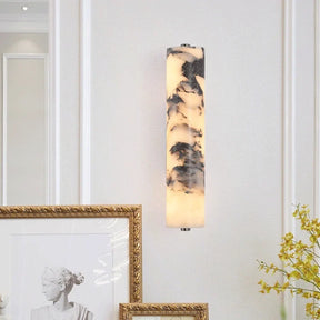 Arandela de Mármore Natural – Luminária de Parede Moderna em Estilo Italiano