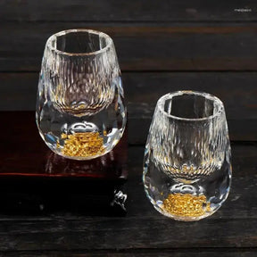 Conjunto de 6 Copos de Dose em Cristal – Vidro Lapidado Elegante e Artigos de Bebida Premium