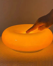 Luminária de Mesa Round Donut – Luz LED Suave e Design Decorativo de 30cm
