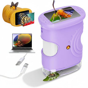 Microscópio Digital Portátil de Mão 1000x com Câmera LED para Aprendizado