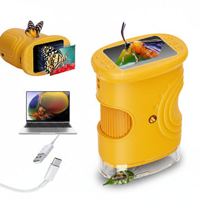 Microscópio Digital Portátil de Mão 1000x com Câmera LED para Aprendizado